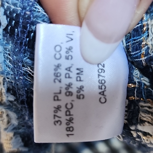 Long Sleeve Blue Cropped Tuni - Picture 3 of 3